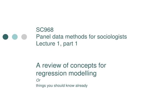ppt sc968 panel data methods for sociologists lecture 1 part 1
