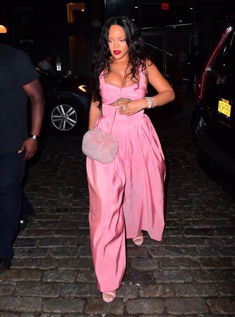 rihanna stunned as she stepped out in new york in a candy