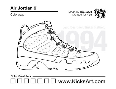 air jordan  sneaker coloring pages created  kicksart