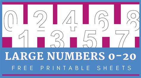 large printable numbers    large printable numbers