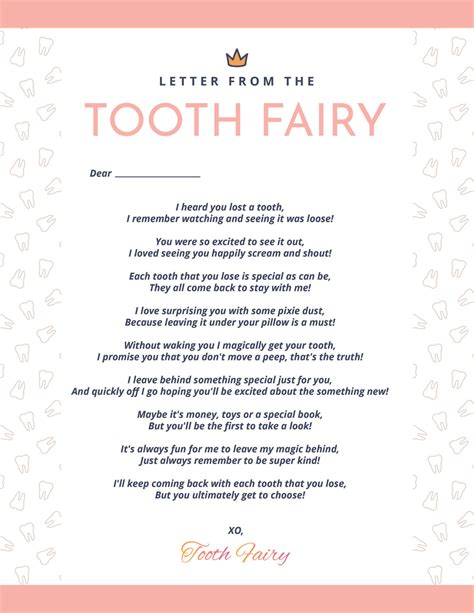 tooth fairy letter template stylish life  moms tooth fairy