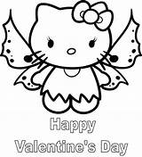 Kitty Hello Coloring Pages Valentines Valentine Sheets Printable Angel Color Getcolorings Print Colouring Halloween Cards Colorable Visit Library Clipart Choose sketch template