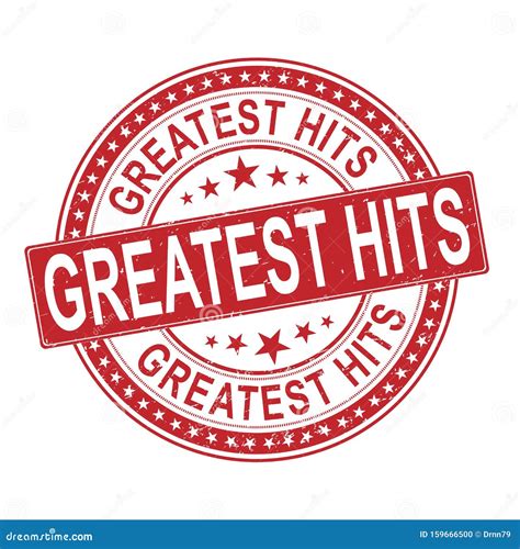 greatest hits sign  stamp  white background vector illustration