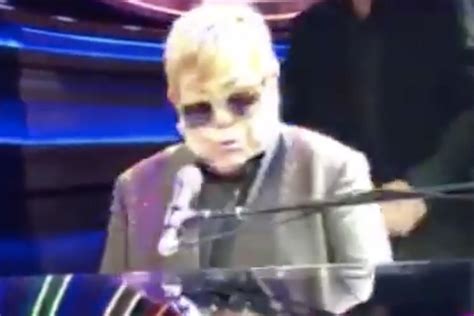 Elton John Was Hit In The Face With Some Beads