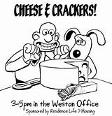 Crackers Drawing Cheese Getdrawings sketch template