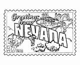 Coloring Nevada Pages Las State Stamp Printables Vegas Usa States Designlooter Template Nv Go 4kb 531px sketch template