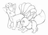 Vulpix Coloringhome Supercoloring sketch template