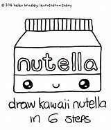Nutella Kawaii Draw Steps Jar Learn Cute Drawings Drawing Six Learntodraw Today Simple Step Easy Beginners Opening Bottle Doodle Very sketch template