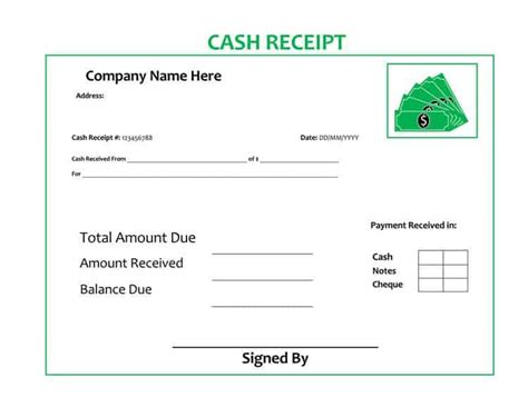 receipt  payment templates  word excel  formats receipt