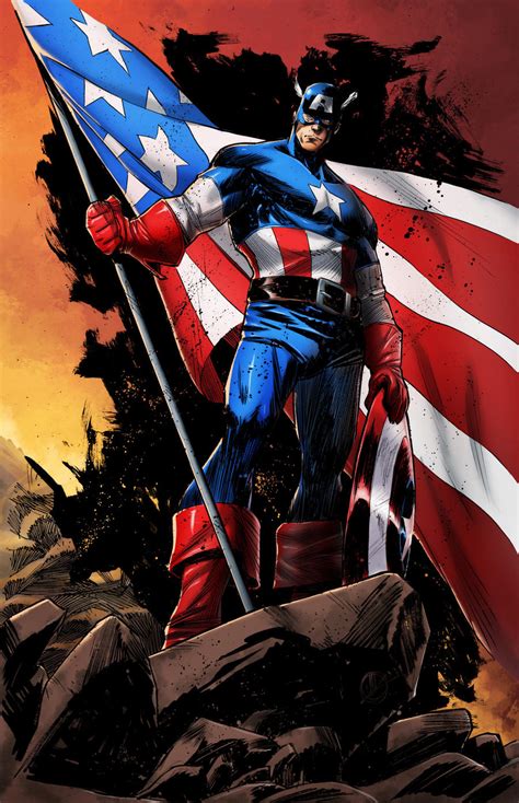 comics  captain america artwork  matteo scalera