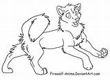 Anime Firewolf Wolf Lineart Deviantart Fight Line sketch template
