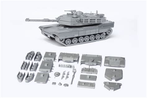 m1 abrams tank detailed model kit cgtrader