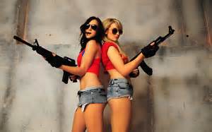 girls with guns weapon gun girls girl sexy babe y wallpaper 1920x1200 177493 wallpaperup