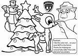 Rudolph Wilma Coloringhome Kidsfree Smokey Colorine sketch template