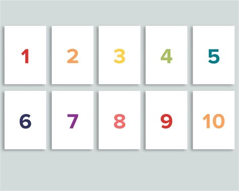 number cards   printable preschool homeschool classroom etsy