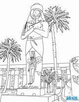 Coloring Pages Egypt Statue Karnak Ancient Monument Hellokids Drawings Color Ii sketch template