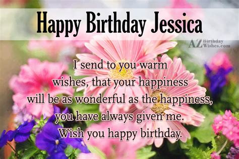 happy birthday jessica azbirthdaywishescom