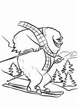 Yeti Coloring Ski Pages Slope Drawing Printable Categories Bigfoot Getdrawings sketch template