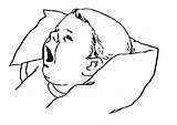 Coloring Baby Pages Yawning He Sleepy Because Educative Printable Kids sketch template