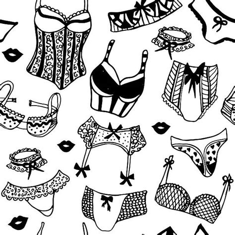 royalty free sexy women in sexy lingerie drawings clip art vector