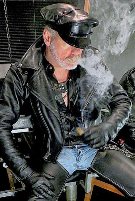 1 tumblr smoke leather men leather men