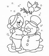 Coloring Pages Winter Snowman Kleurplaat Sneeuwpop sketch template