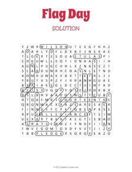 flag day word search puzzle  puzzles  print tpt