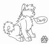 Derp Lineart sketch template