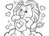 Coloring Care Heart Lion Bear Pages Brave Bears Cousins Meet Carebears Template sketch template