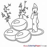 Sheet Easter Candle Colouring Eggs Coloring Title sketch template
