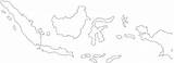 Indonesia Map Outline Peta Blank Garis Cities Papan Pilih sketch template