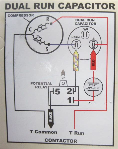 wire ac dual capacitor wiring diagram