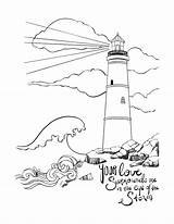 Coloring Lighthouse Pages Printable Romans Bible Adults Adult Rock Stormy Realistic Surrounds Shopkins Lipstick Light Jesus Verse Seas Even Scripture sketch template