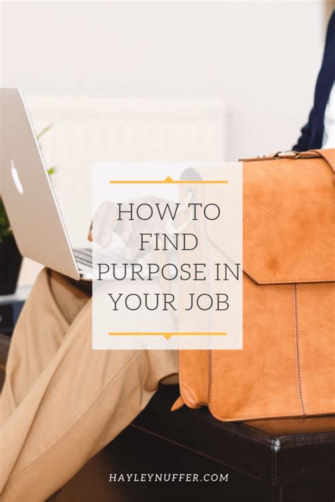 find purpose   job    dont   job