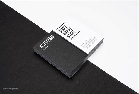 black  white business card templates rockdesigncom