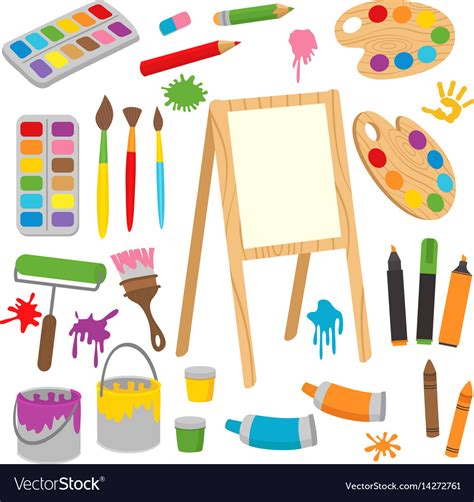 set  isolated drawing tools royalty  vector image