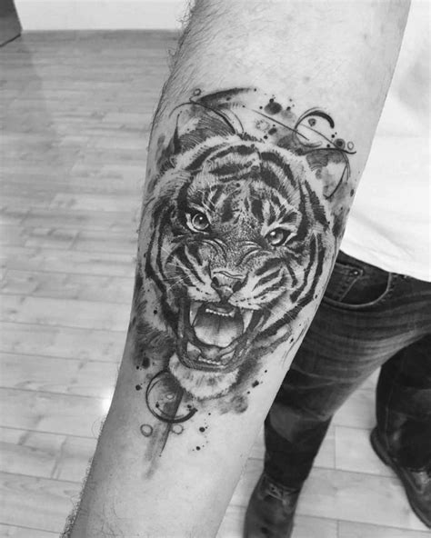 Growling Tiger Forearm Tattoo Best Tattoo Ideas Gallery