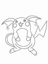 Raichu Kolorowanka Pokémon Kolorowanki Ladnekolorowanki Pokaż sketch template