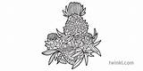 Mindfulness Thistle Colouring Ks1 Scotland Colour Flower Rgb sketch template