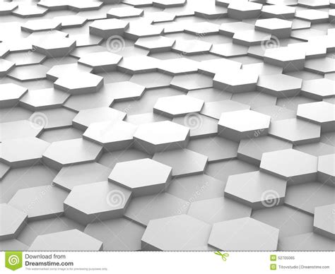 background of 3d white hexagon blocks stock illustration