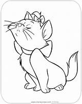 Marie Coloring Pages Aristocats Disney Disneyclips Nose Air Her sketch template