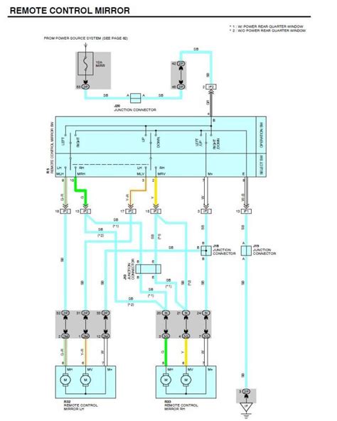 wiring diagram   power mirrors    ihmud forum