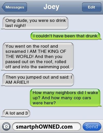 73 drunk drinking funny text messages