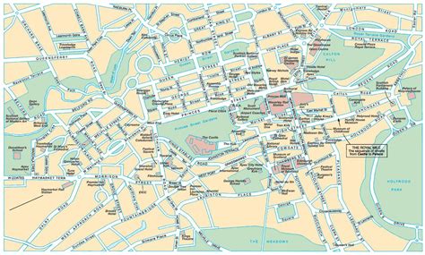 edinburgh city centre map map  edinburgh city centre scotland uk