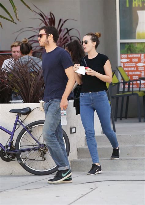 leighton meester street style having lunch in los