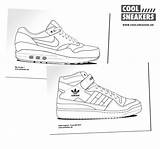 Sneakers Adidas Printables Template Kids Logo Preschool Outline Nike Cool Sketch Pages Grown Ups sketch template