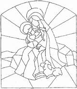 Vitral Vitrales Vidrieras Gecoas Mosaico Falso Patrones Gustad Ved Falsas Vidrio María sketch template