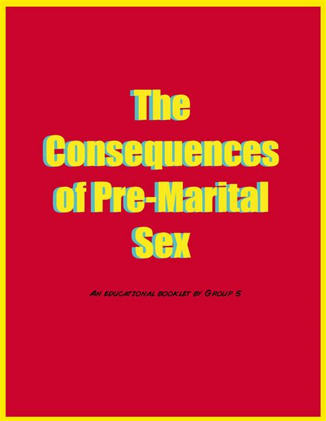 Consequences Of Pre Marital Sex Book 767455
