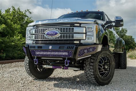custom lifted ford   dually road armor identity bumpers fuel triton wheels