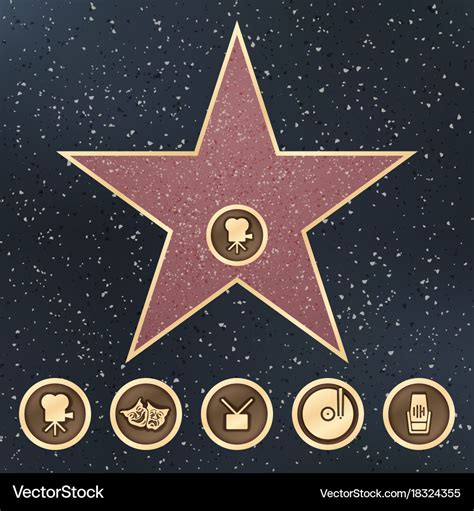 hollywood walk  fame star template